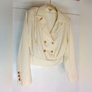 COPY - DOUBLE BREASTED CROP RETRO BLOUSE